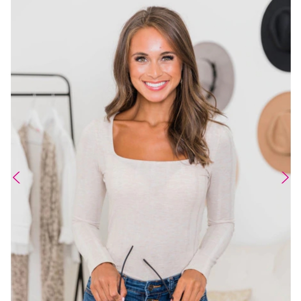 Pink Lily make this moment last oatmeal bodysuit